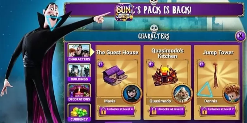 Slot Hotel Transylvania Sun52: Hướng dẫn toàn diện 4 Một số tính năng hay ho trong game